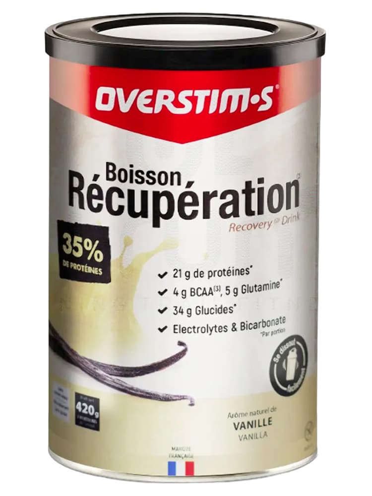 Overstims Boisson de Récupération Vanille (420G) - Saveur : Vanille