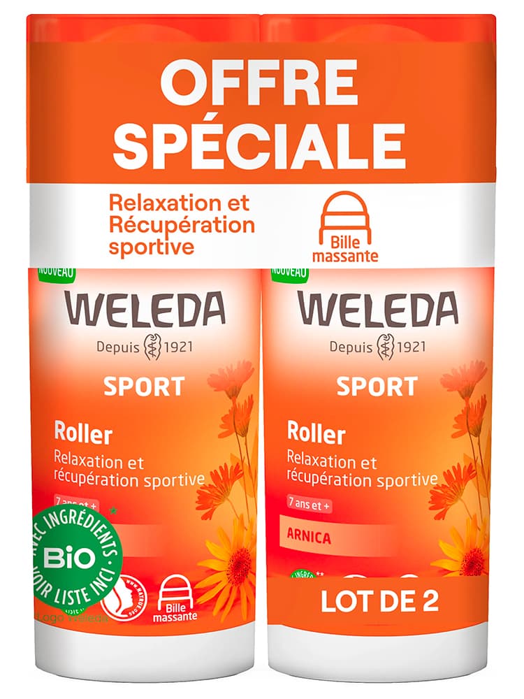 Weleda Sport Roller à l'Arnica Récupération Musculaire Lot de 2 x 75 ml