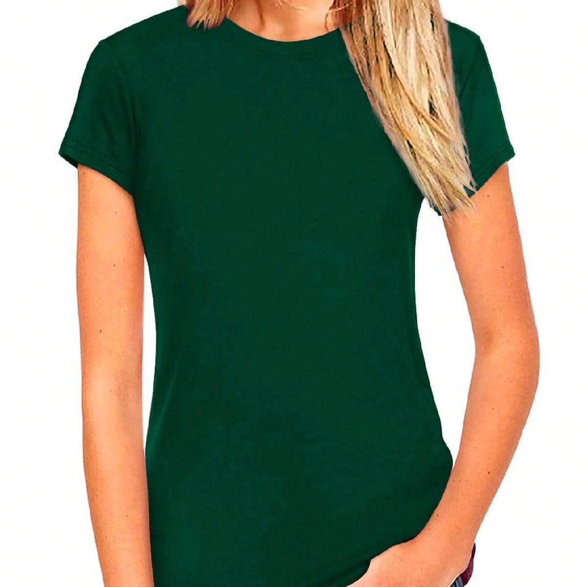 T-shirt de sport respirant à séchage rapide pour les femmes, couleur unie d'été, manches courtes et encolure ronde pour la course et